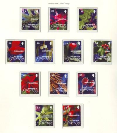 Guernsey Sc 1010-21 2008 Christmas stamp set mint NH