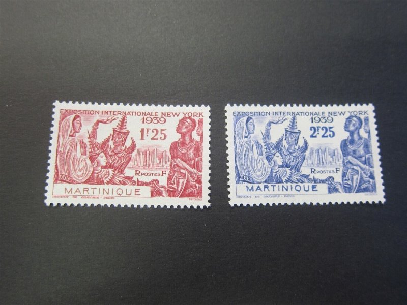 French Martinique 1939 Sc 186-7 set MH