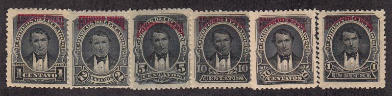 Ecuador - 1895 - SC O27-31,O33 - H - Short set