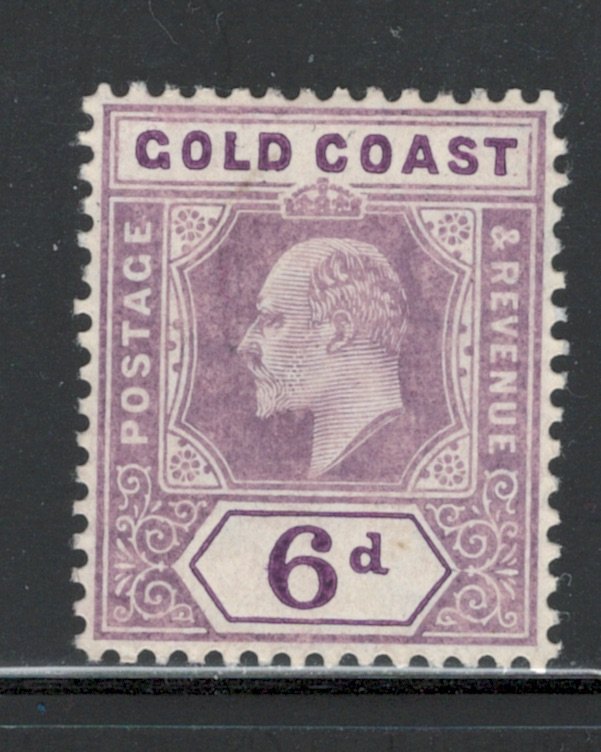 Gold Coast 1908 King Edward VII 6p Scott # 61 MH