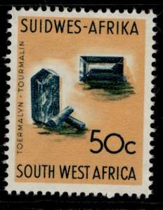 SOUTH WEST AFRICA QEII SG184, 50c deep bluish green & yellow-orange, M MINT.