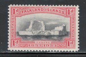 Falkland Islands 1933 Iceberg 1p Scott # 66 MH