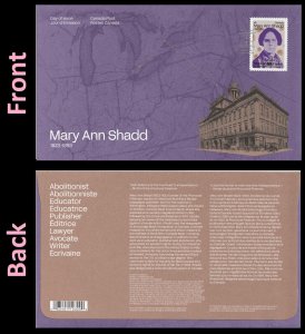 Canada 3412 Black History Month Mary Ann Shadd FDC 2024