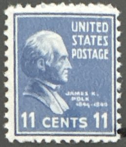 Scott #816 1938 11¢ Presidential Series James K. Polk MNH OG