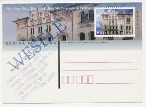 Postal stationery Poland 2004 Theater - Wesele - Krakow