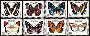 Rwanda 905-912, MNH, Butterflies