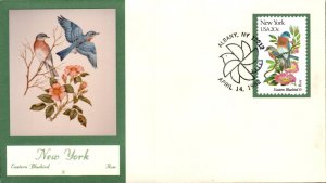 #1984 New York Birds - Flowers Double A FDC