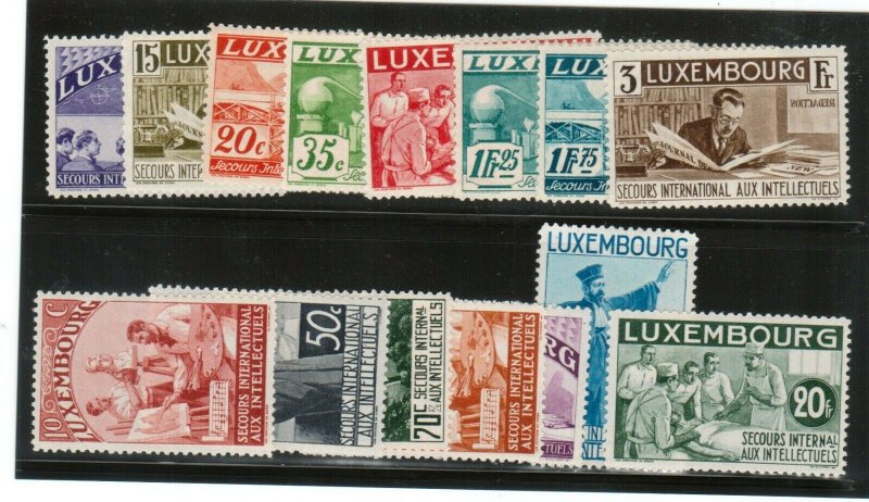 Luxembourg #B65a - #B65q Very Fine Never Hinged Fresh Set