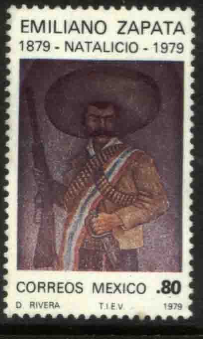 MEXICO 1185, BIRTH CENTENNIAL OF EMILIANO ZAPATA, REVOLUTIONARY LEADER. MNH VF.