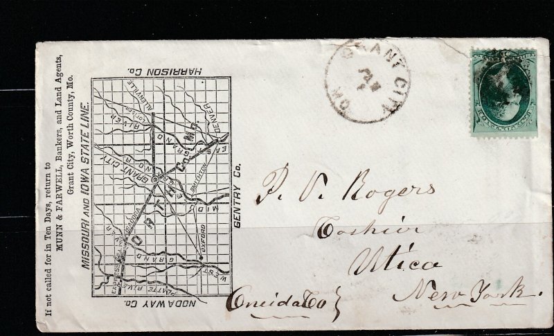 United States 136 On Cover U Map Cachet