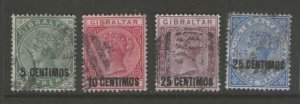Gibraltar 1889 QV Sc 22-25 FU