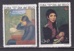 Cuba 1524-25 MNH 1970 The Letter Stamp Day Set Very Fine