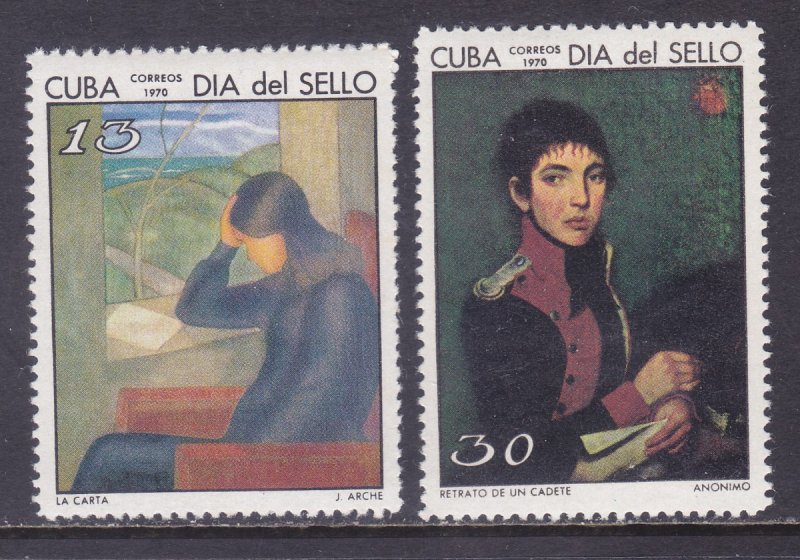 Cuba 1524-25 MNH 1970 The Letter Stamp Day Set Very Fine