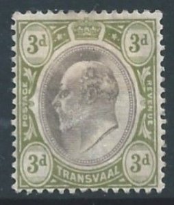 Transvaal #272 MH 3p Edward VII - Wmk. 3