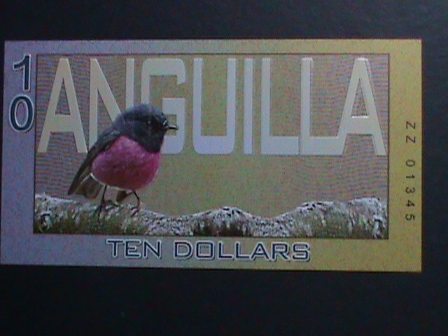 ​ANGUILLA 2019-COLLECTIBLE UNCIRCULATED POLYMAR LOVELY BEAUTIFUL NOTE VF