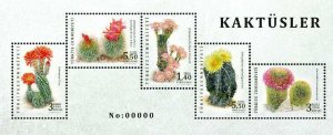 TURKEY/2020 - (Numbered Block) Cactus (Flora, Flower), MNH