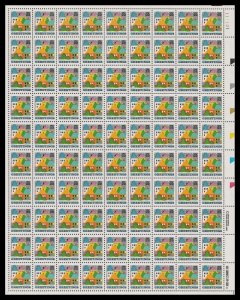 US 2245 Holiday Greetings Village 22c sheet 100 UL 111121 MNH 1986