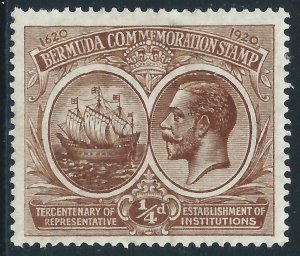 Bermuda, Sc #55, 1/4d MH