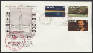 1973 #612-614 RCMP Centennial Combo FDC Rosecraft GP Cachet Ottawa Interpex