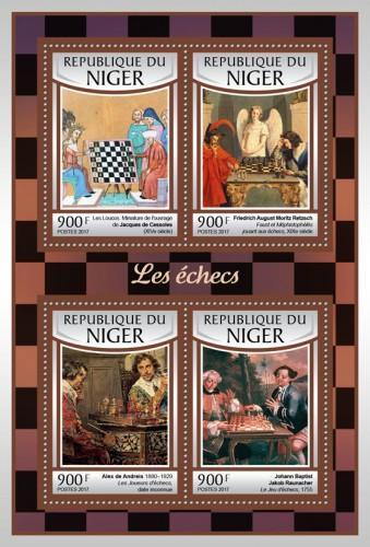 NIGER - 2017 - Chess - Perf 4v Sheet - MNH
