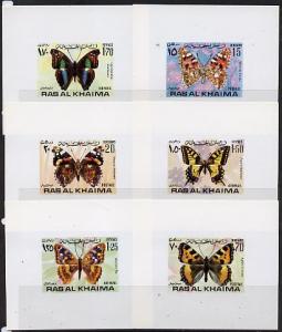 Ras Al Khaima 1971 Butterflies set of 6 unmounted mint im...