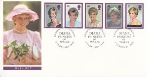 Great  Britain 1997 FDC Sc #1795a Princess Diana