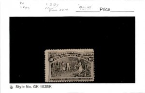 United States Postage Stamp, #237 Mint Hinged, 1893 Columbus (AL)
