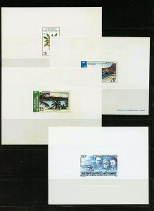 Comoro Islands #98, C45, C63, C111 (CO509) Deluxe Color Proof Cards, MNH, VF