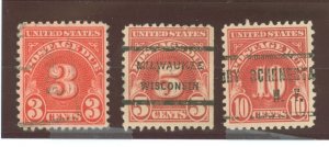 United States #J72-74  Multiple