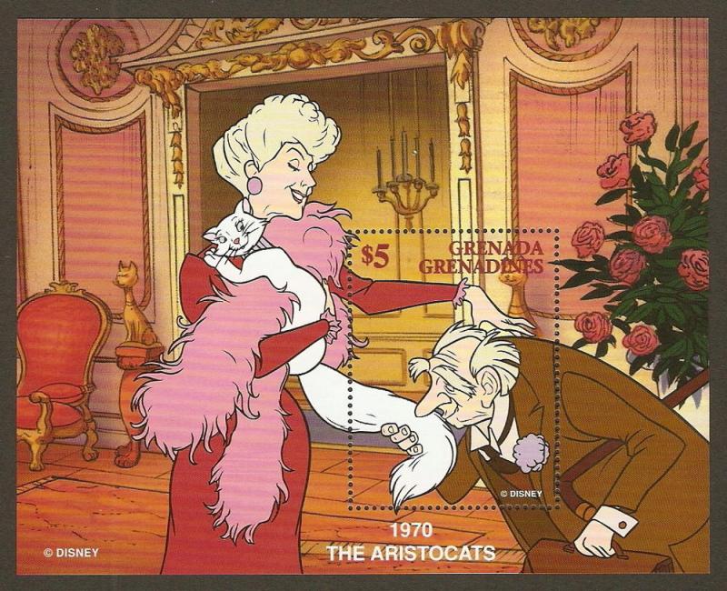 Grenada Grenadines #1960 NH Disney - Sealed with a Kiss SS