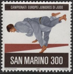 San Marino 1010 (mnh) 300L Junior Judo Championship (1981)