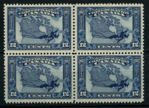 ?#145 Map stamp block of 4, VF MNH Cat $280 Canada mint 