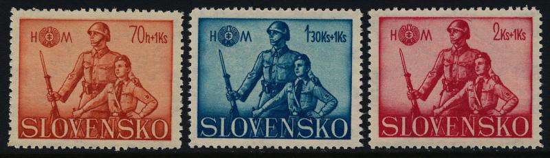 Slovakia B8-10 MNH Soldier & Hlinka Youth