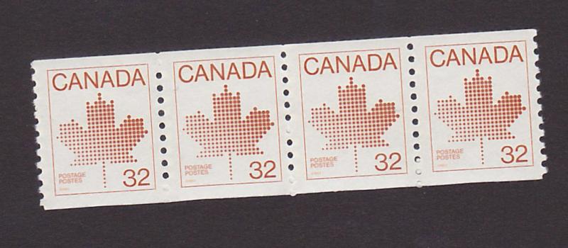 Canada 951 VF MNH Coil strip of 4