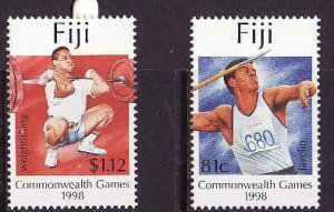 Fiji-Sc#827-8-Unused NH 1/2 set-Sports-Commonwealth Games-1998-