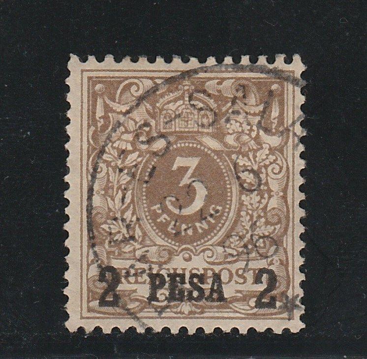 GERMAN EAST AFRICA 1893 2 PESA ON 3PF 