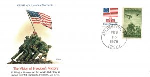 THE VISION OF FREEDOM'S VICTORY MOUNT SURIBACHI CACHET COVER ARLINGTON V.A. 1978