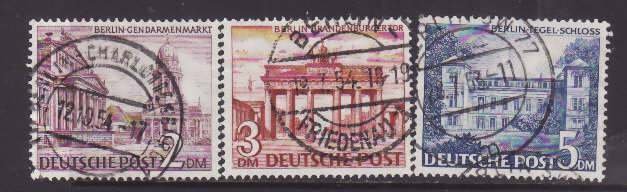 Germany-Berlin Sc#9N58-60- id11-top 3 values of used NH set-1949-