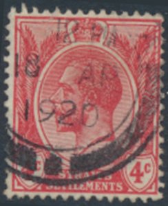 Straits Settlements    SC# 154   Used   wmk crown CA  see details & scans