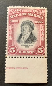 STAMP STATION PERTH San Marino #169 Definitive  MNH 1935