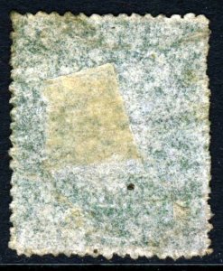 ST. VINCENT QV 1862 Six Pence Deep Green No Watermark Rough Perf 16 SG 4 VFU