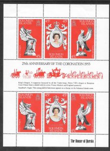 SOLOMON ISLANDS #368 Mint NH S/S Elizabeth II 25th Coronation 2017 CV = $3.00