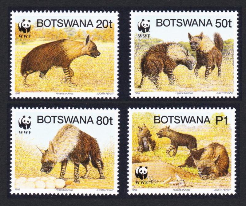 Botswana WWF Brown Hyena 4v SG#809-812 SC#586 a-d MI#586-589