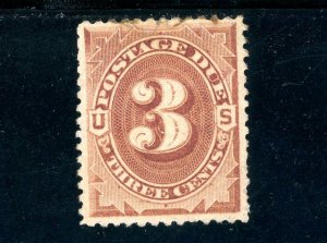 USAstamps Unused VF US 1879 Postage Due Scott J3 OG MNG 