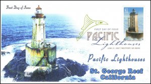 AO-4150-1, 2007, Pacific Lighthouses, FDC, Add-on Cachet, DCP, St George Reef, C