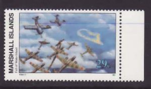 Marshall Islands-Sc#296- id10-unused NH-Wake Island-WWII-1991-2-