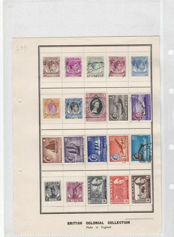 malaya singapore stamps ref 7815