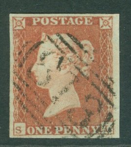 SG 8 1d red-brown plate 101 lettered SI. Very fine used 4 margin example '813'.. 