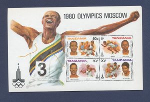 TANZANIA - Scott 160a - MNH S/S - Olympics - 1980