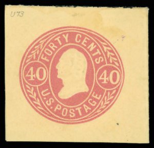 United States #U73 Mint  very fine to extremely fine  cut square (full corner...